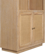 Botanical Natural Cane And Solid Wood Bookcase in Natural - 77021Natural