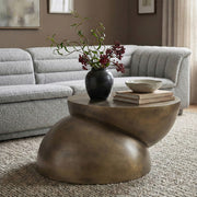Boulder Iron Coffee Table in Gold - 77034Gold-CT
