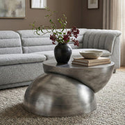 Boulder Iron Coffee Table in Silver - 77034Silver-CT
