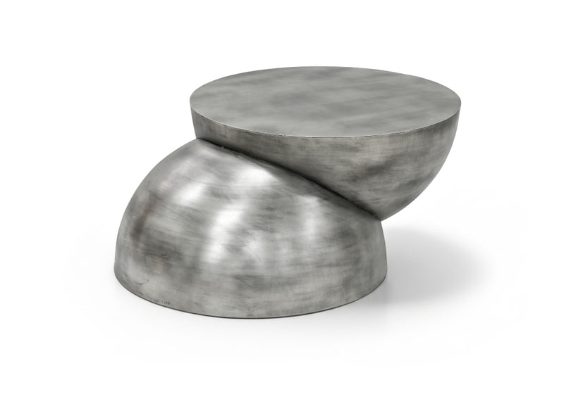 Boulder Iron Coffee Table in Silver - 77034Silver-CT