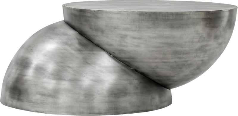Boulder Iron Coffee Table in Silver - 77034Silver-CT
