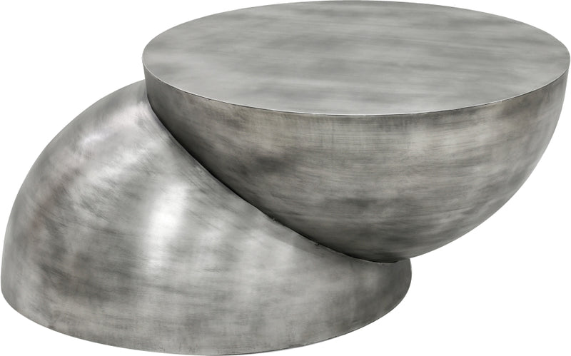 Boulder Iron Coffee Table in Silver - 77034Silver-CT
