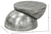 Boulder Iron Coffee Table in Silver - 77034Silver-CT
