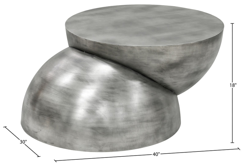 Boulder Iron Coffee Table in Silver - 77034Silver-CT