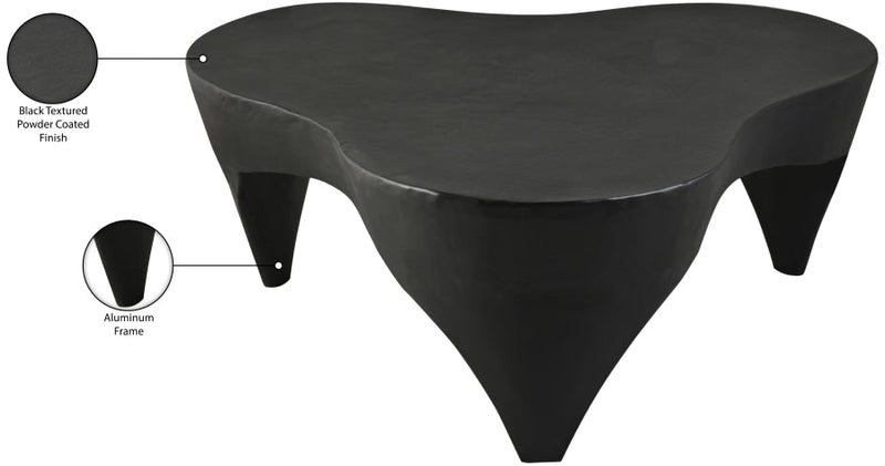 Bourges Aluminium Coffee Table in Black - 99031Black-CT