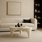 Bourges Aluminium Coffee Table in Cream - 99031Cream-CT