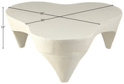 Bourges Aluminium Coffee Table in Cream - 99031Cream-CT