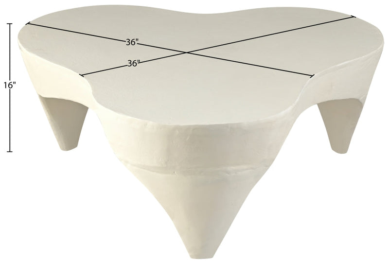 Bourges Aluminium Coffee Table in Cream - 99031Cream-CT