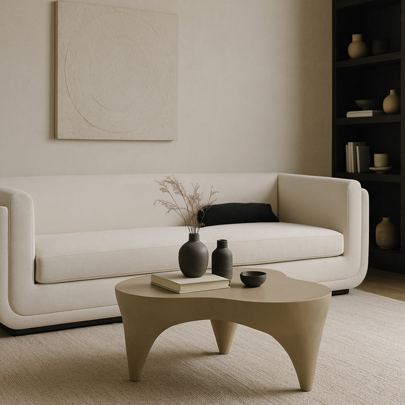 Bourges Aluminium Coffee Table in Taupe - 99031Taupe-CT