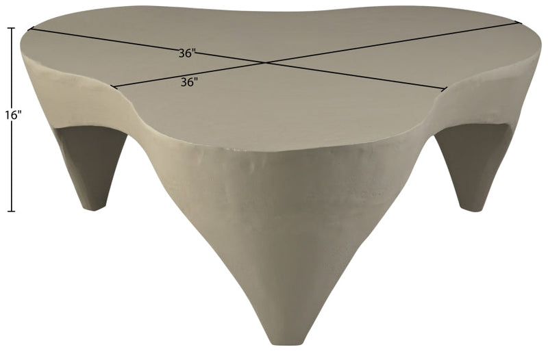 Bourges Aluminium Coffee Table in Taupe - 99031Taupe-CT