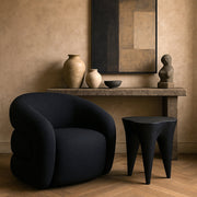 Bourges Aluminium End Table in Black - 99031Black-ET