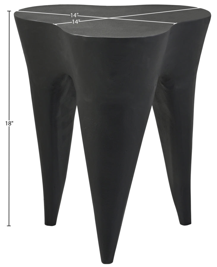 Bourges Aluminium End Table in Black - 99031Black-ET