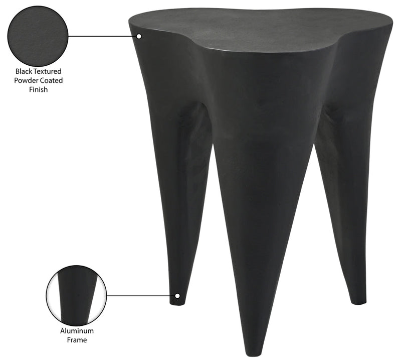 Bourges Aluminium End Table in Black - 99031Black-ET