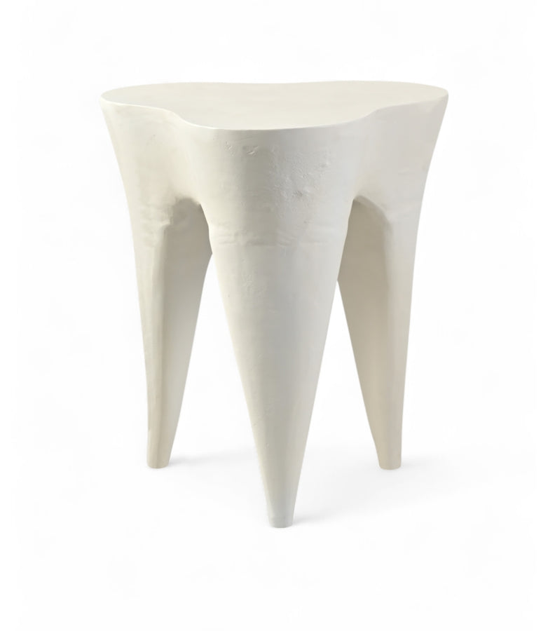 Bourges Aluminium End Table in Cream - 99031Cream-ET