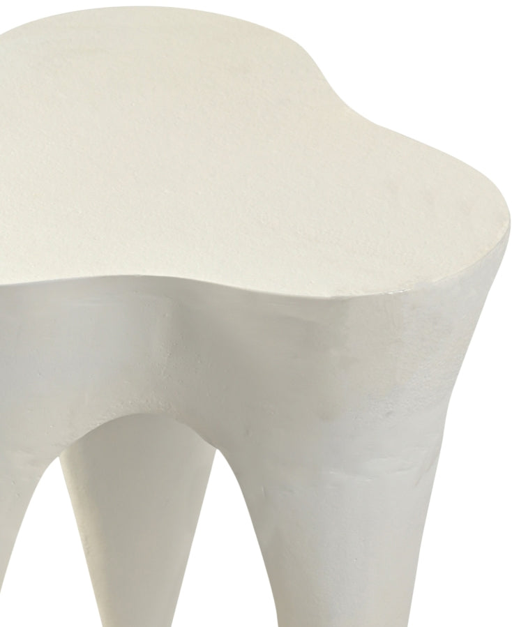 Bourges Aluminium End Table in Cream - 99031Cream-ET