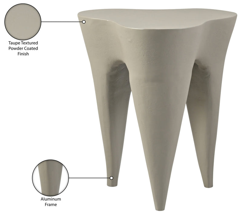 Bourges Aluminium End Table in Taupe - 99031Taupe-ET