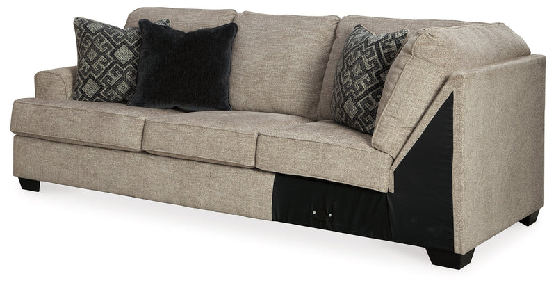 Bovarian 2-Piece Sectional with Ottoman in Stone - PKG001481