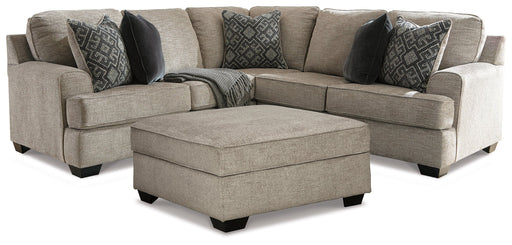 Bovarian 2-Piece Sectional with Ottoman in Stone - PKG001481