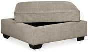 Bovarian 4-Piece Sectional with Ottoman in Stone - PKG016152