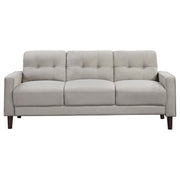 Bowen 2-piece Upholstered Track Arm Tufted Sofa Set Beige - 506785-S2