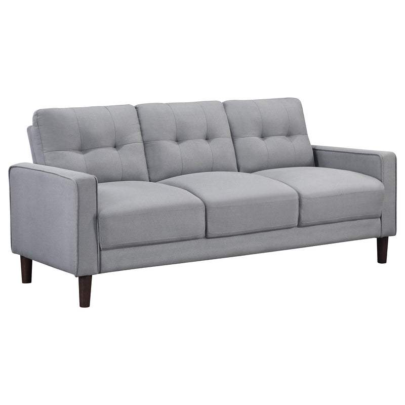 Bowen 2-piece Upholstered Track Arm Tufted Sofa Set Grey - 506781-S2