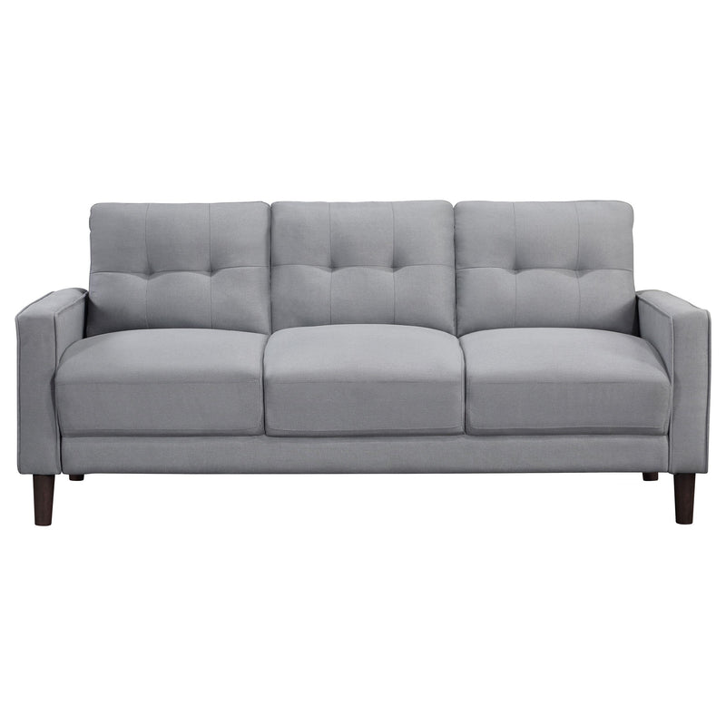 Bowen 2-piece Upholstered Track Arm Tufted Sofa Set Grey - 506781-S2