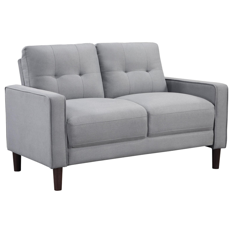Bowen 2-piece Upholstered Track Arm Tufted Sofa Set Grey - 506781-S2