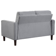 Bowen 2-piece Upholstered Track Arm Tufted Sofa Set Grey - 506781-S2