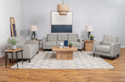 Bowen 3-piece Upholstered Track Arm Tufted Sofa Set Beige - 506785-S3