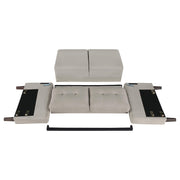 Bowen 3-piece Upholstered Track Arm Tufted Sofa Set Beige - 506785-S3