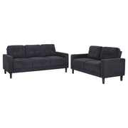 Bowen II 2-piece Upholstered Track Arm Sofa Set Steel Grey - 509981-S2
