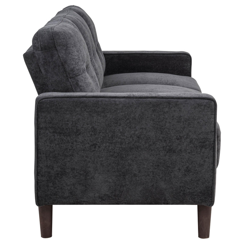 Bowen II 2-piece Upholstered Track Arm Sofa Set Steel Grey - 509981-S2