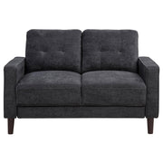 Bowen II 2-piece Upholstered Track Arm Sofa Set Steel Grey - 509981-S2