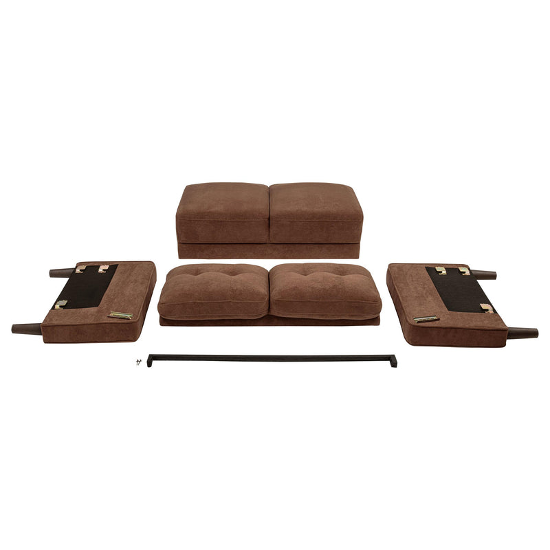 Bowen II 3-piece Fabric Upholstered Track Arm Sofa Set Rust - 509971-S3