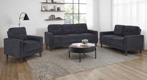 Bowen II 3-piece Upholstered Track Arm Sofa Set Steel Grey - 509981-S3