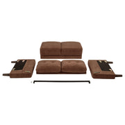 Bowen II Fabric Upholstered Track Arm Accent Chair Rust - 509973