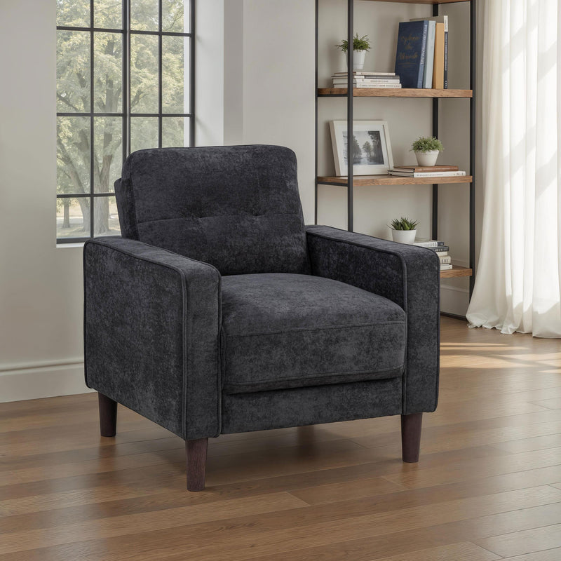 Bowen II Fabric Upholstered Track Arm Chair Steel Grey - 509983