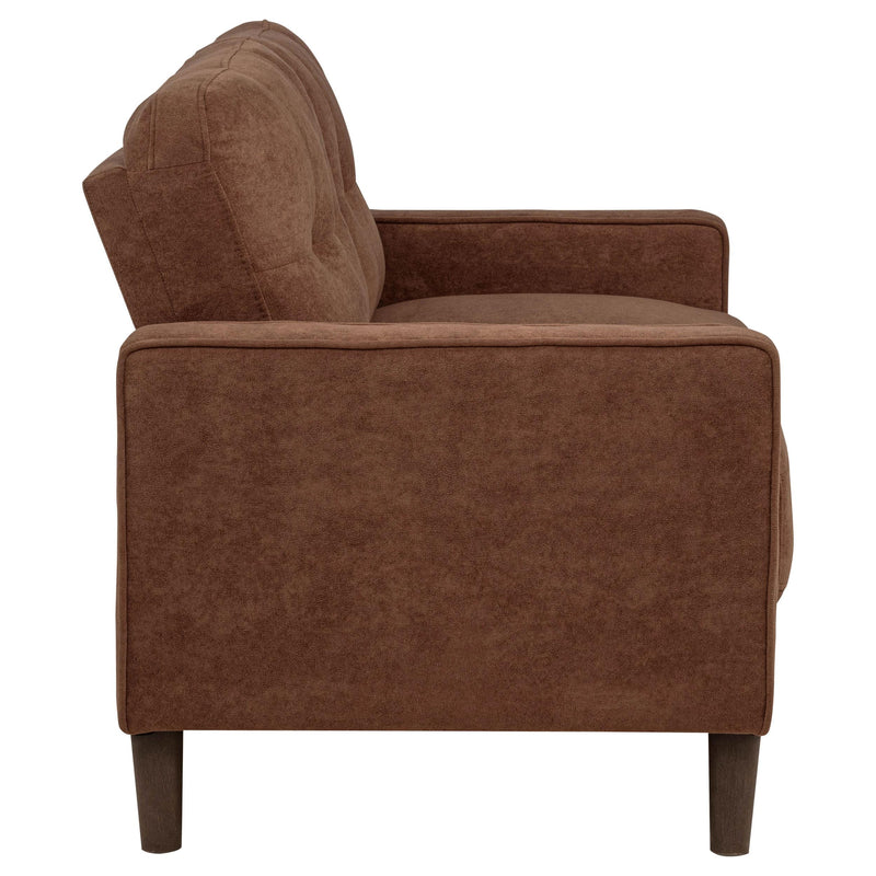 Bowen II Fabric Upholstered Track Arm Loveseat Rust - 509972