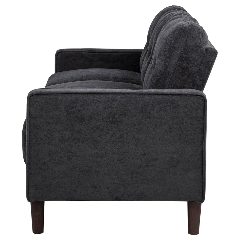 Bowen II Fabric Upholstered Track Arm Sofa Steel Grey - 509981