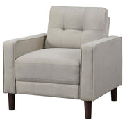 Bowen Upholstered Track Arm Tufted Accent Chair Beige - 506787