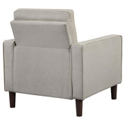 Bowen Upholstered Track Arm Tufted Accent Chair Beige - 506787