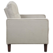 Bowen Upholstered Track Arm Tufted Accent Chair Beige - 506787