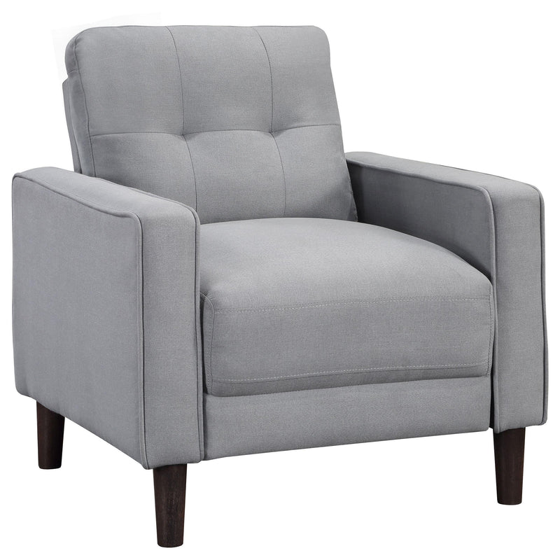 Bowen Upholstered Track Arm Tufted Accent Chair Grey - 506783