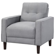 Bowen Upholstered Track Arm Tufted Accent Chair Grey - 506783