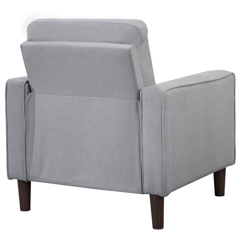 Bowen Upholstered Track Arm Tufted Accent Chair Grey - 506783