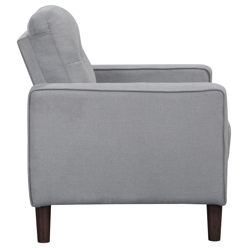 Bowen Upholstered Track Arm Tufted Accent Chair Grey - 506783