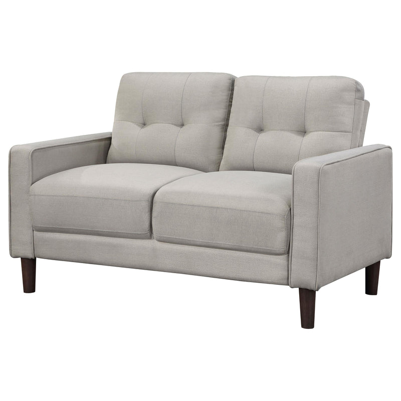 Bowen Upholstered Track Arm Tufted Loveseat Beige - 506786