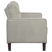 Bowen Upholstered Track Arm Tufted Loveseat Beige - 506786