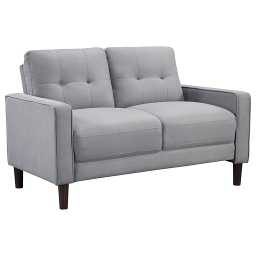 Bowen Upholstered Track Arm Tufted Loveseat Grey - 506782