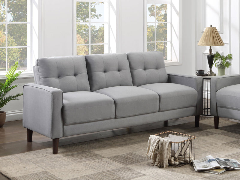 Bowen Upholstered Track Arm Tufted Sofa Grey - 506781